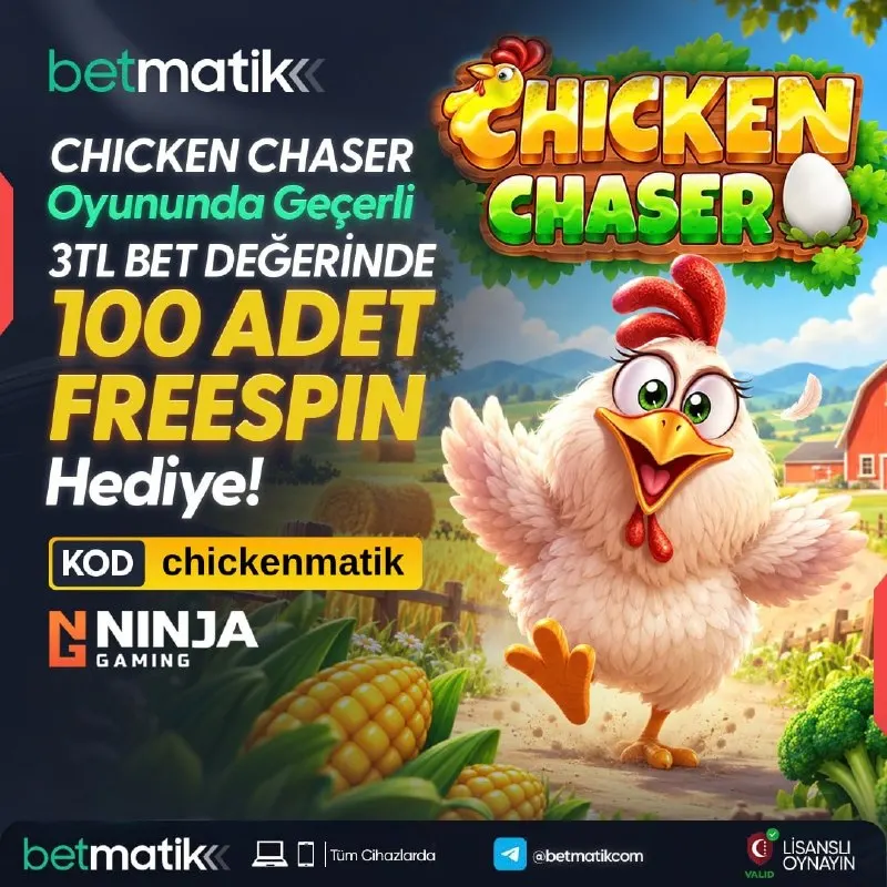 🎁 1⃣2⃣3⃣4⃣5⃣6⃣ ⚔ Promosyon Kodunu Giren chickenmatik ➡ İlk 2.000 Üyemize ➡ Ninja Gaming…