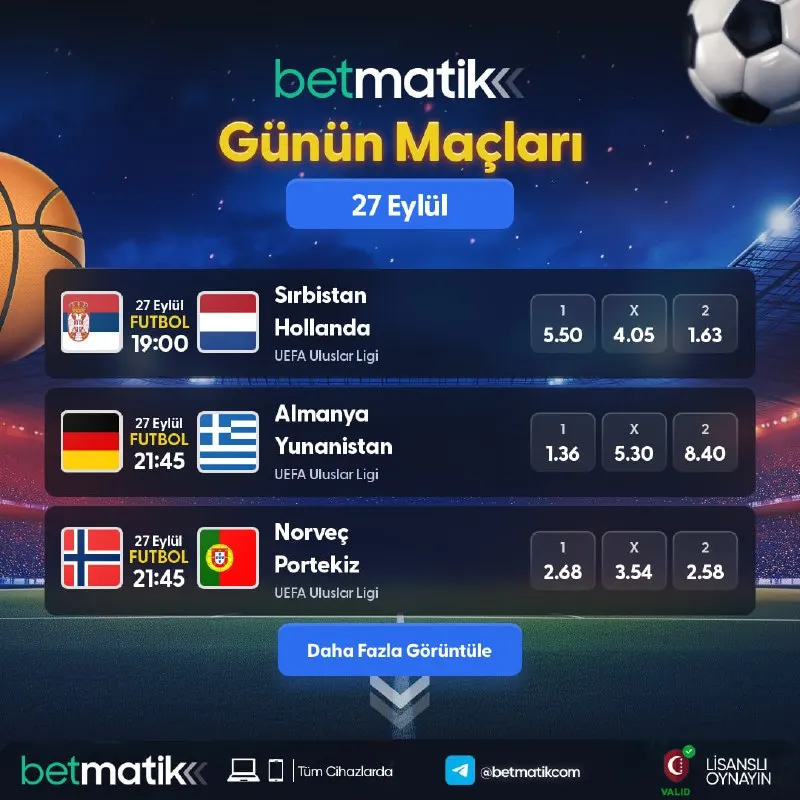 🐝 Günün En Heyecanlı Maçları, En Yüksek Oranlarla Betmatik’te! 📺 Canlı Bahiste Limit Yok!…