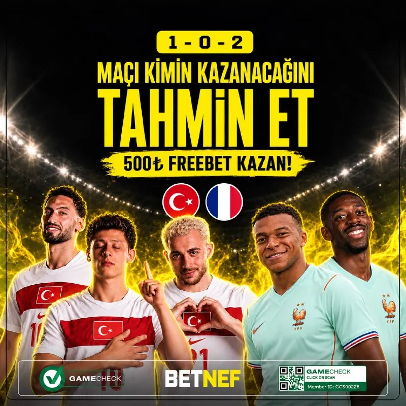 Bu akşama özel heyecan katıyoruz: ⭐️ Doğru tahmin yapan HER üye anında 500₺ ödül…