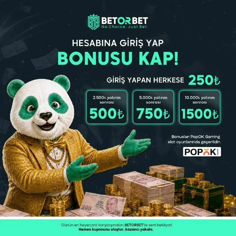 ⭐️BETORBET’E GİRİŞ YAPAN HERKESE 250 TL BONUS! Sadece hesabına giriş yaptıktan sonra…
