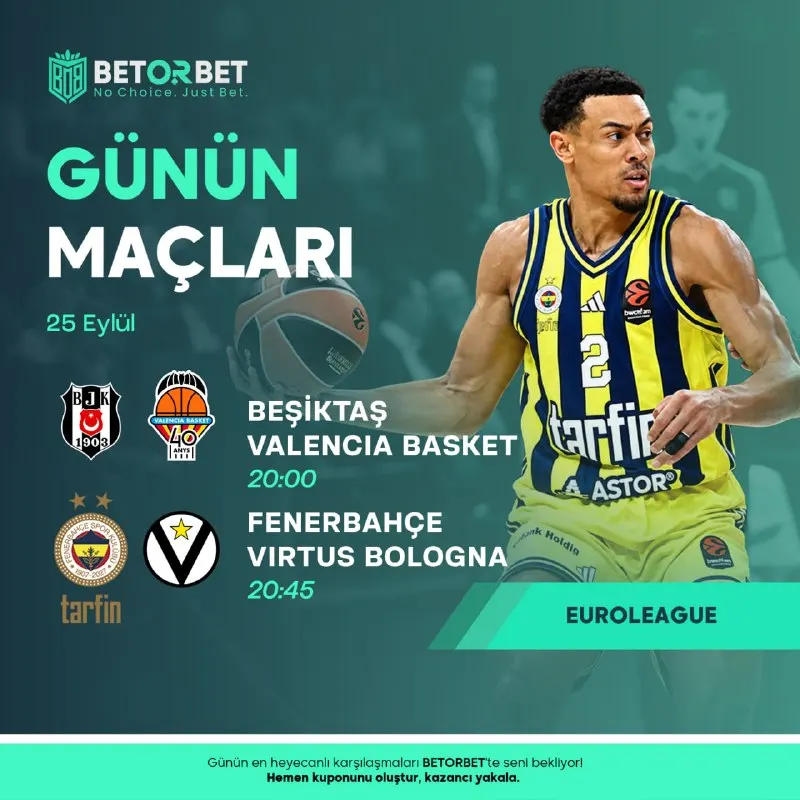 ⭐️BETORBET'TE GÜNÜN MAÇLARI! Avrupa’da Türk Gecesi! Beşiktaş - Valencia Fenerbahçe…