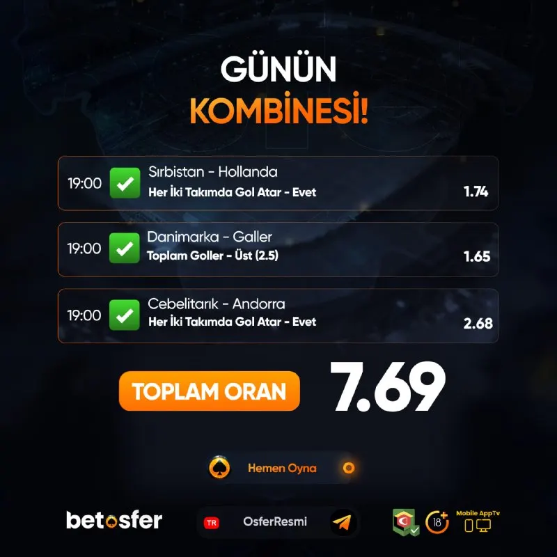 😄 GÜNÜN KOMBİNE KUPONUNA BAHİS AL DAHA FAZLA KAZAN ! 🎉 Günün kazançlı kuponları 🎰🎰🎰…