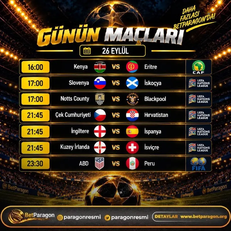 ⚽️ Günün Programında Futbolseverleri Birbirinden Keyifli Karşılaşmalar Bekliyor! 👑 Hemen…