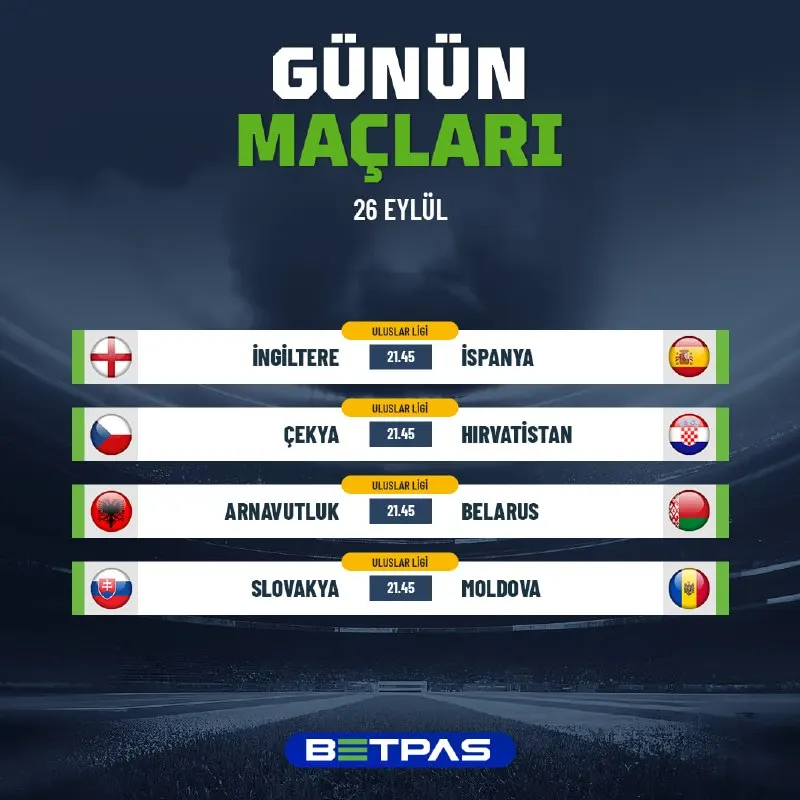 🏆 MİLLİ MAÇLAR İLE EFSANE KAZANÇLAR BETPAS'TA! 🆓 26-29 Eylül'e özel 500 TL Freebet! ➕…