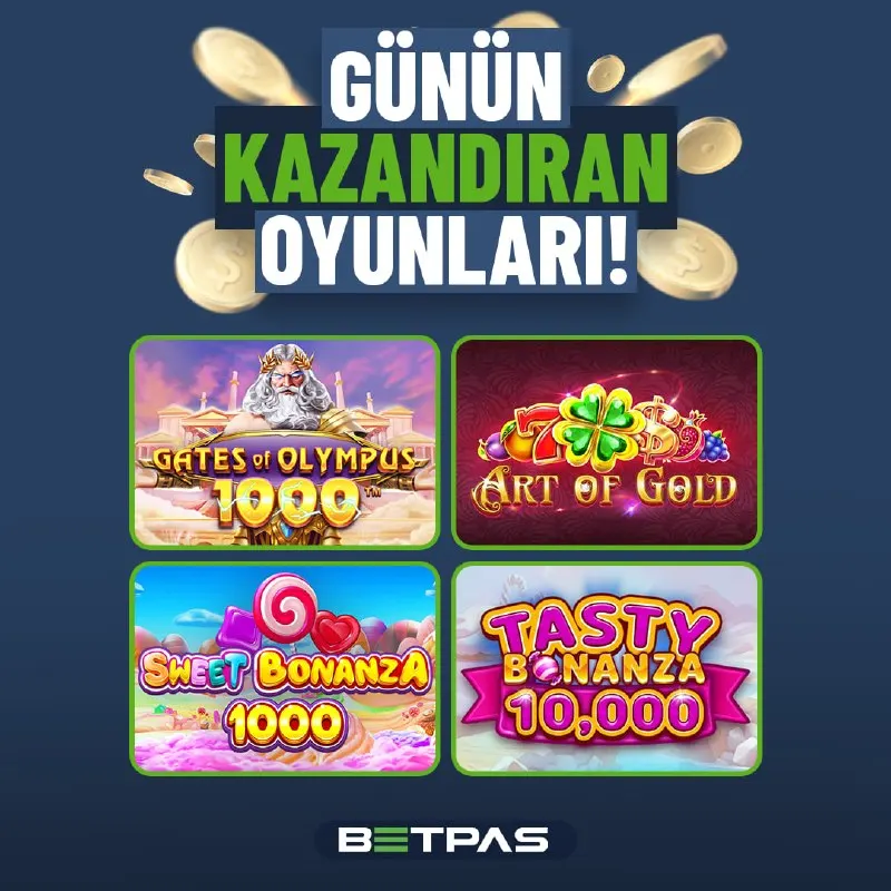 🎰 Günün en çok kazandıran oyunları seni bekliyor! 🍀 Seçili oyunlarda şansını dene…