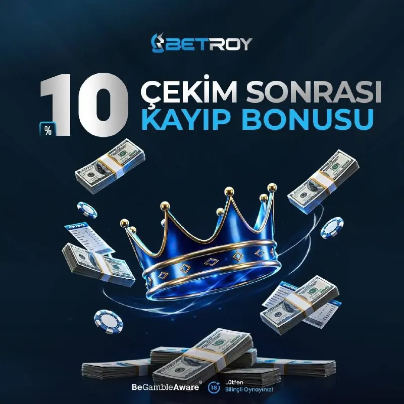 🔤🔤🔤🔤🔤🔤 ➕ÇEKİM SONRASI %10 KAYIP BONUSU! ➡️ BetRoy'da Kayıplara Yer Yok! ⚡️Hemen Sende…