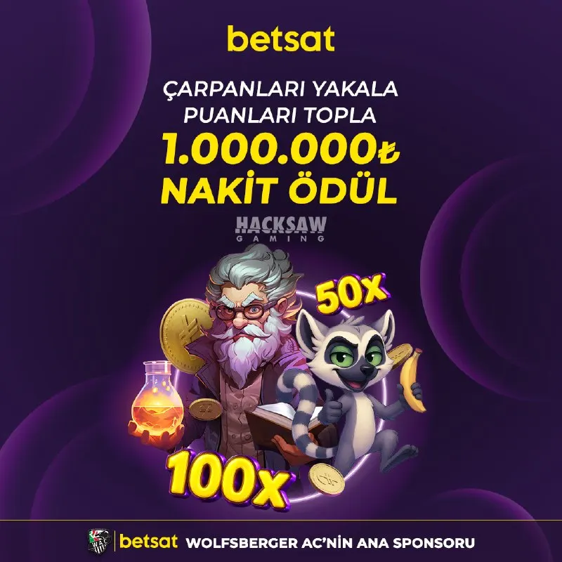 🎰🔥 BÜYÜK ÇARPAN YARIŞI BETSAT’TA! 💥 25–27 EYLÜL boyunca seçili Hacksaw oyunlarında bu kez…