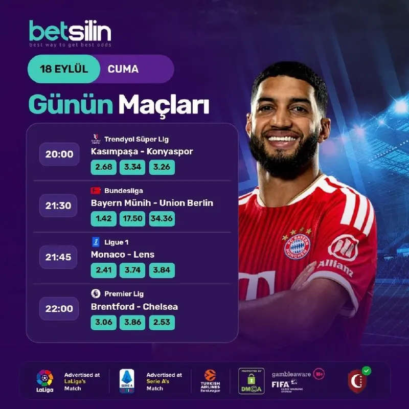 ⚽️ BETSİLİN'DE HAFTASONUNA FUTBOL HEYECANI İLE BAŞLAMAYA HAZIR MISIN? ⚽️ 📅 18 EYLÜL CUMA…