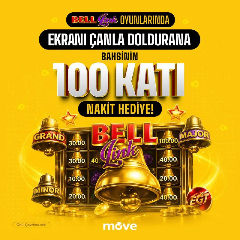 🤑🤑🤑'DAN 100 KATI ÇEVRİMSİZ NAKİT! 🔔 EGT Digital Sağlayıcısının Bell Link Oyunlarında Full…