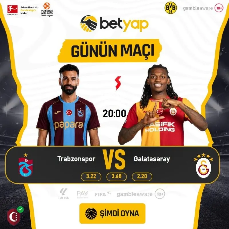 🚀 DERBİ HEYECANI BU AKŞAM BETYAP'TA BAŞLIYOR! ⚽️ 19 Eylül Cumartesi saat 20:00’de…
