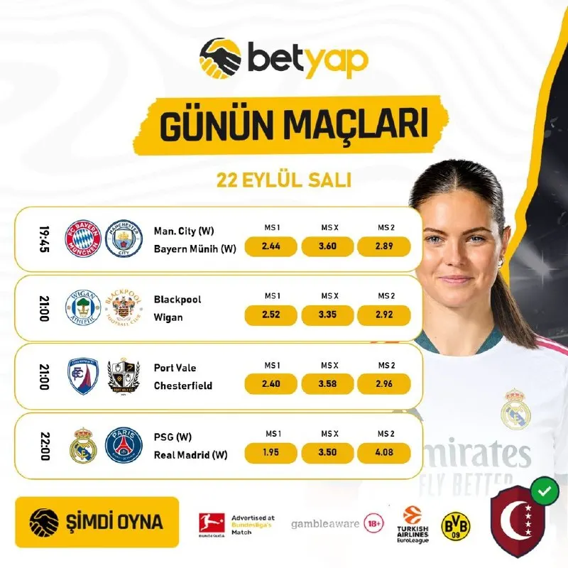 🎯 NEFES KESEN SALI BÜLTENİ BETYAP'TA BAŞLIYOR! 🎯 📅 22 EYLÜL SALI günü futbol dünyasından…