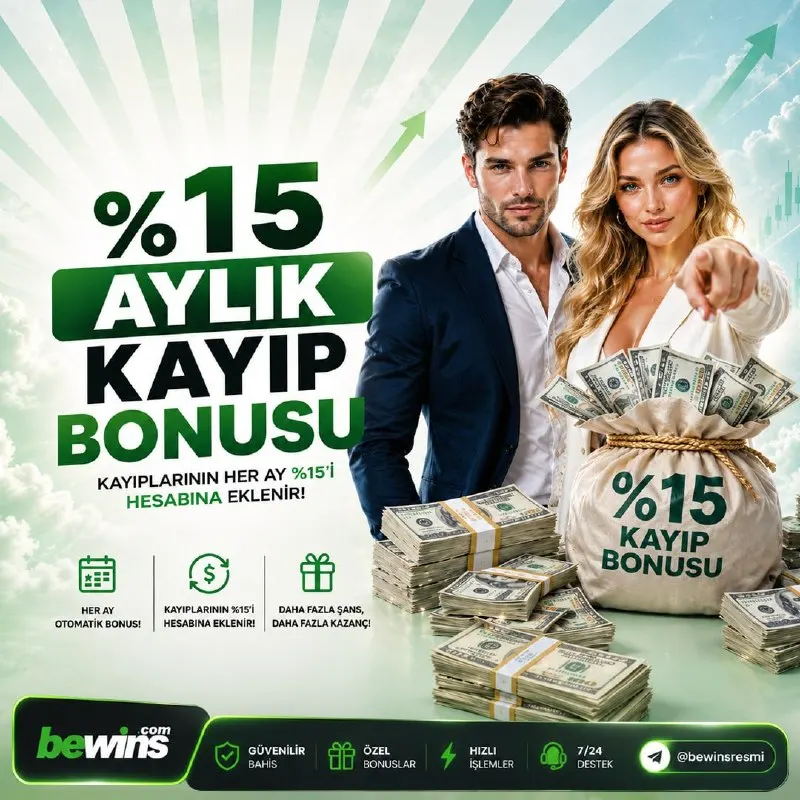 💵 #BeWins'te Kayıpların Değil, Avantajın Konuşuyor! 🗓 Her Ay Kayıplarının %15'i Otomatik…