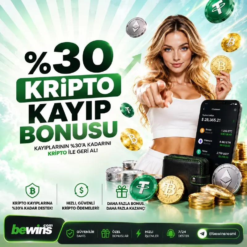 💸 Kripto Kayıplarına %30'a Kadar Bonus Desteği #BeWins'te! ✨ Kayıplarının %30'a Kadarını…