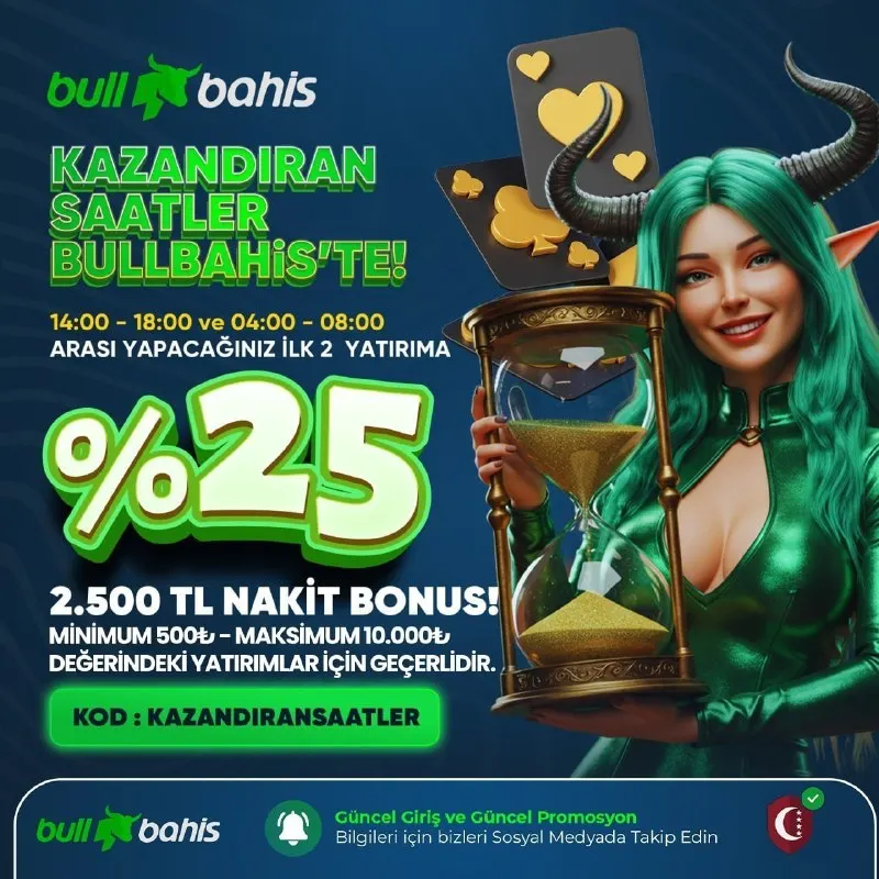 ⚡️ŞANSINI DOĞRU ZAMANDA KATLA! ⏰14:00 – 18:00 / 04:00 – 08:00 💸İLK 2 YATIRIMA %25 BONUS!…