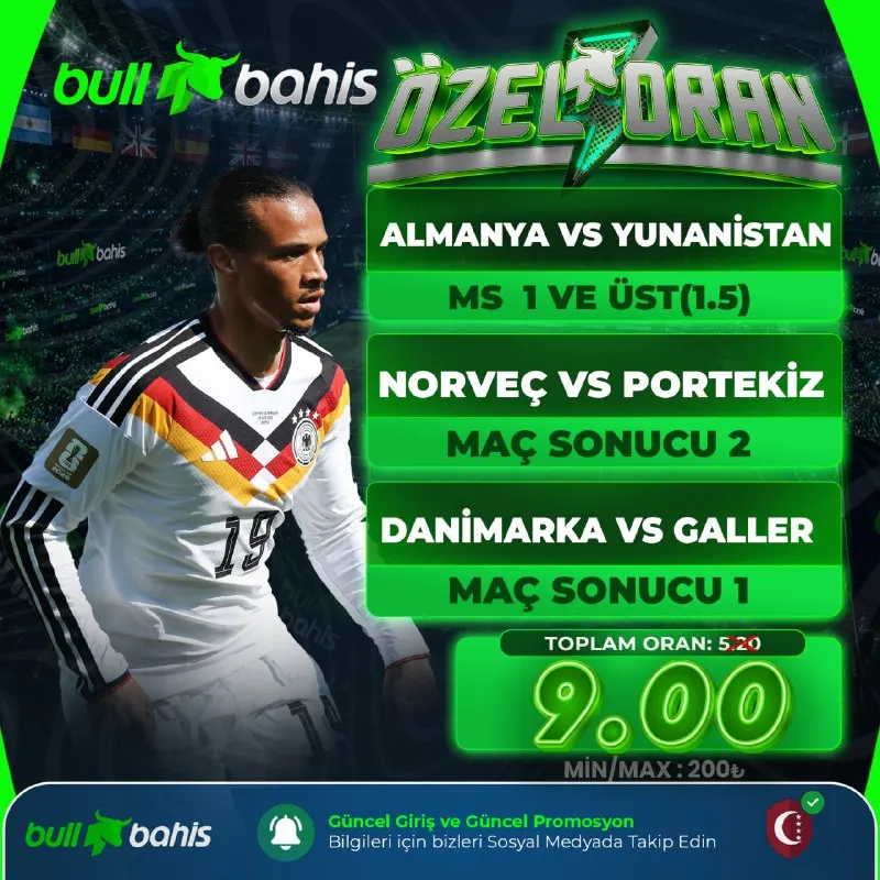 💚21:45 27.09.26 ALMANYA VS YUNANİSTAN MS 1 VE ÜST(1.5)🟢 💚21:45 27.09.26 NORVEÇ VS…