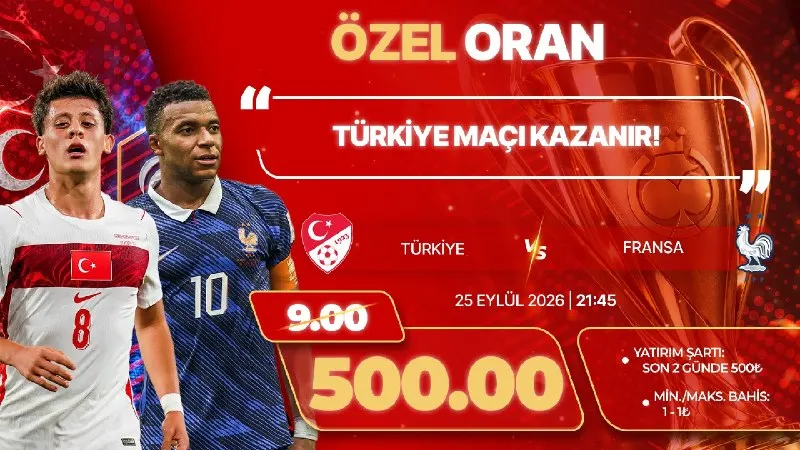💥 1₺ BAS, EFSANE ORANI YAKALA! 💥 Dev maçta nefesler kesilir, Bizim Çocuklar Fransa'yı…
