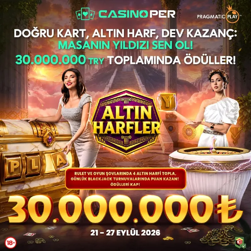 🔑 Büyük Ödüllerin Şifresi: PLAY 😎 Pragmatic Play’in 30.000.000 ₺ ödüllü turnuvasında…