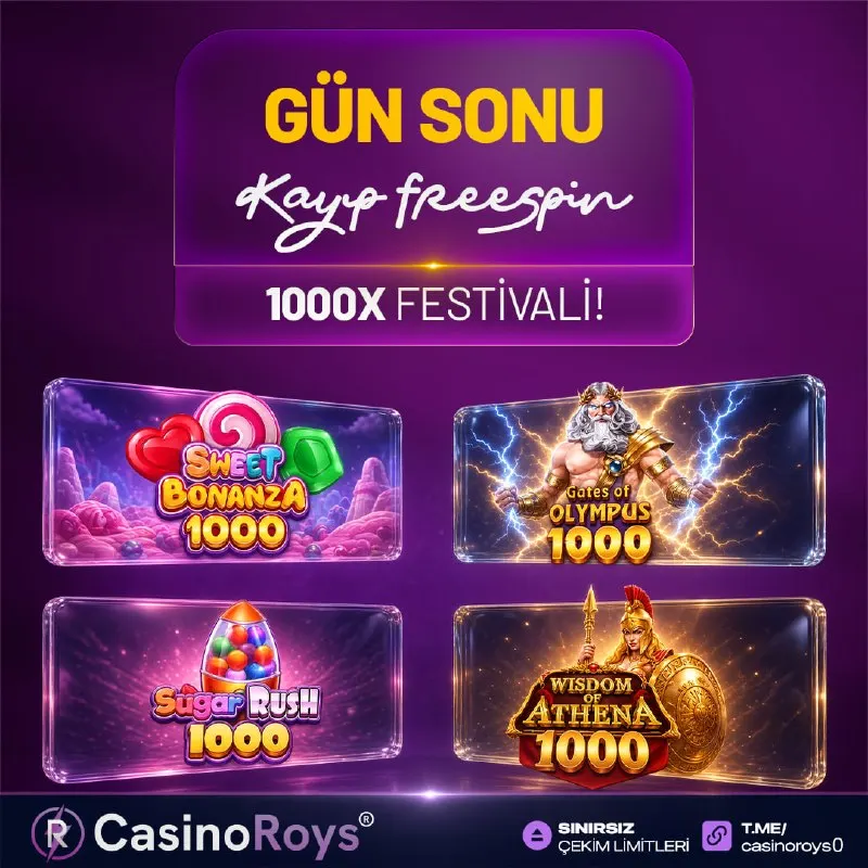 💀 🔤🔤🔤🔤🔤 🔤🔤🔤🔤🔤🔤🔤🔤 💀 😎 #CASİNOROYS'TA KAYBETMEYE YER YOK! 😎 🎉 GÜN SONU KAYIP FREESPINLERİ…