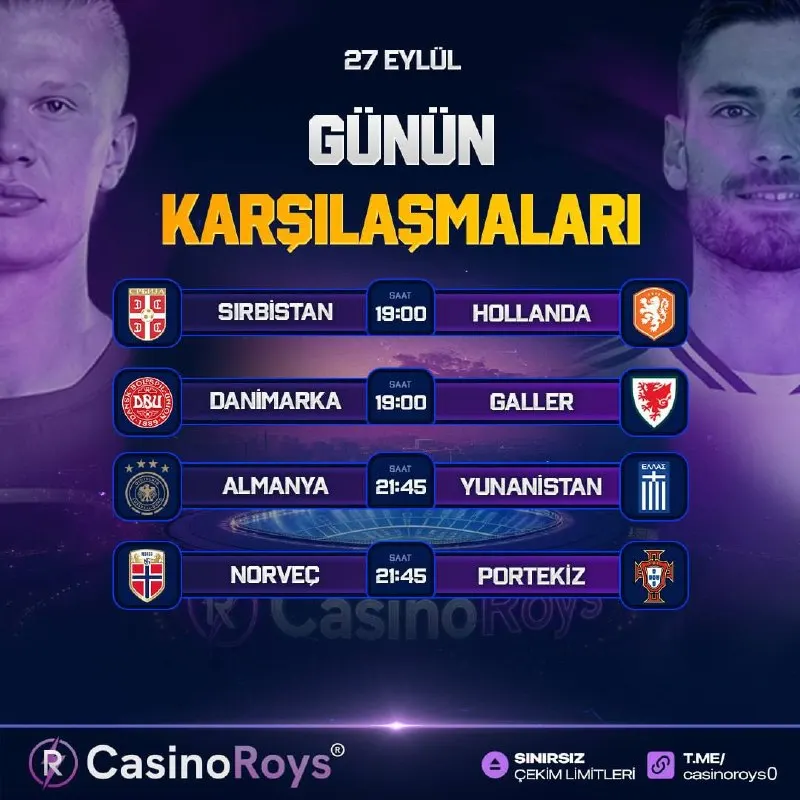 ⚡️ GÜNÜN ÖNE ÇIKAN KARŞILAŞMASI EN YÜKSEK ORANLARLA #CASİNOROYS'TA! ⚡️ ⚽️ Sırbistan 🆚…