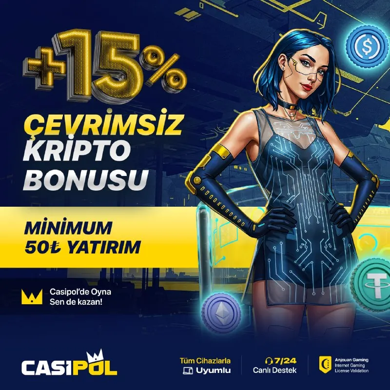 👑👑👑👑👑 💵 50₺ İLE %15 ÇEVRİMSİZ KRİPTO BONUSU 💵 💰 Kripto ile yapacağınız her yatırıma…