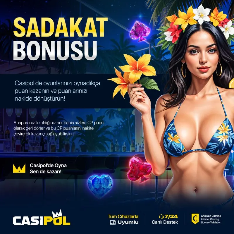 👑👑👑👑👑 👑 SADAKAT BONUSU! 👑 Casipol’de oyun oynadıkça kazanç sağlayın! 🎮💰 Puan kazanın…