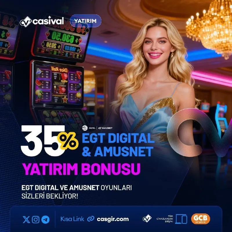 EGT VE AMUSNET'E ÖZEL %35 BONUS! 🐝 250 TL ÜSTÜ TÜM YATIRIMLAR İÇİN GEÇERLİ! 👉 %35 BONUS…
