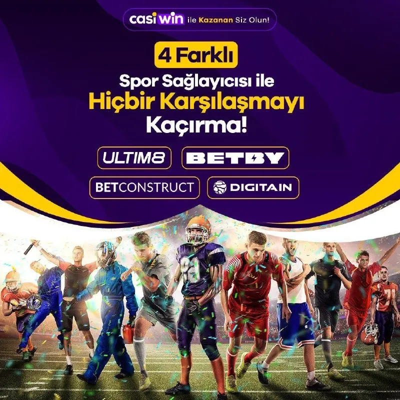 ⚽️ 4 Farklı Spor Sağlayıcısı ile Farkı Hisset 🔥 Dilediğin Spor Sağlayıcısı ile Bahsini Al…