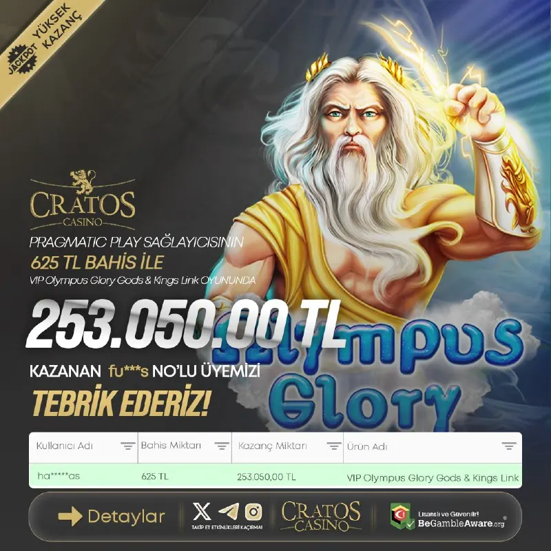 🟡🟡🟡🟡🟡🟡 🟡🟡🟡🟡🟡🟡 🔥CRATOSCASİNO HEP KAZANDIRIYOR 💰 625 TL İLE TAM 253.050.00 TL KAZANAN…