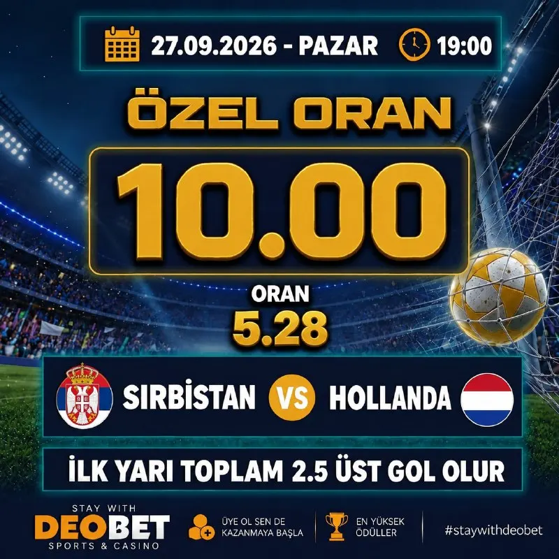 ⭐️⭐️⭐️⭐️⭐️⭐️⭐️⭐️⭐️⭐️ 🇷🇸 SIRBİSTAN 🆚 HOLLANDA 🇳🇱 ⚽️ İLK YARI TOPLAM 2.5 ÜST GOL OLUR ⚽️ 🔥…
