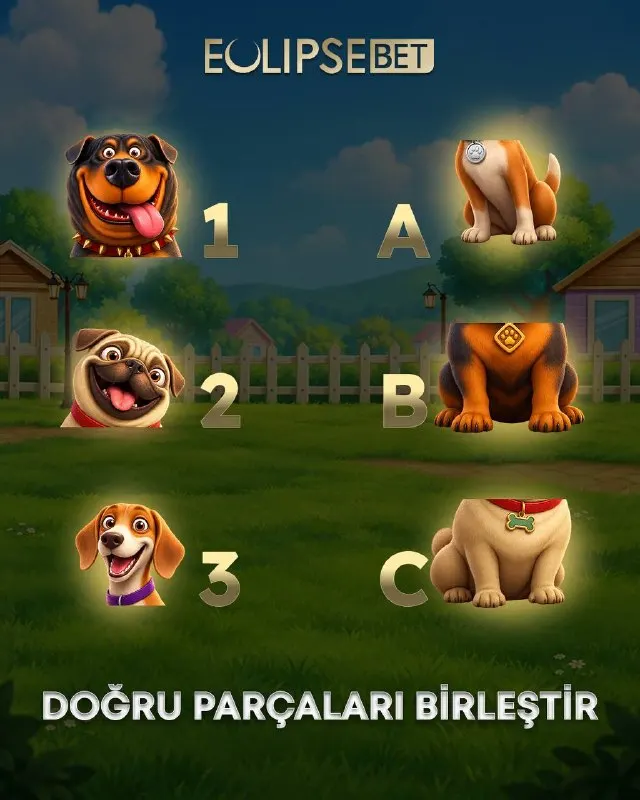 😍 KÖPEKLERİ EŞLEŞTİRİN Üç karakter birbirine karıştırıldı ⁉️ Doğru parçaları eşleştirin🧩…