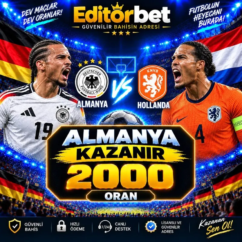 Hollanda 🆚 Almanya ⭐️ Almanya Kazanır 2️⃣0️⃣0️⃣0️⃣ Oran ⭐️ 🥇 TOPLAM ORAN: 2️⃣0️⃣0️⃣0️⃣ 💸…