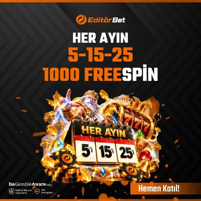 🗓 5 • 15 • 25’TE FREE SPIN ZAMANI! ⚡️ 🗓 Her ayın 5’i, 15’i ve 25’i yatırımını yap, Gates…