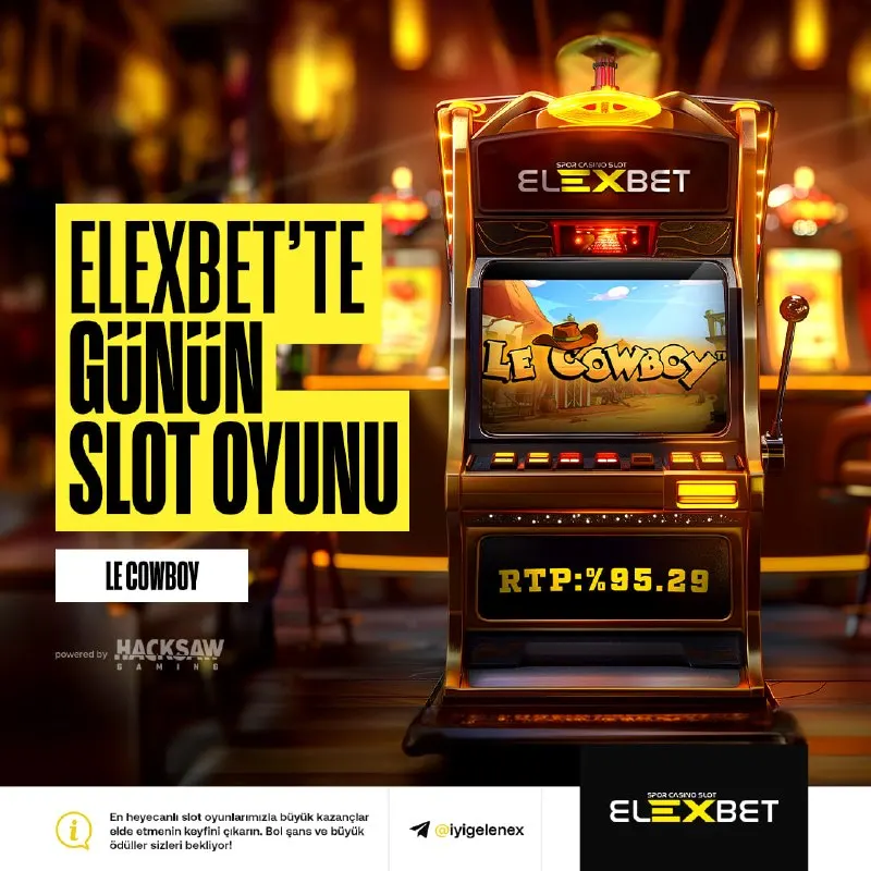 🎰 GÜNÜN SLOT OYUNU: LE COWBOY 💰 Kovboyların dünyasına dal, kazançları tam 12'den vur! 🔫…