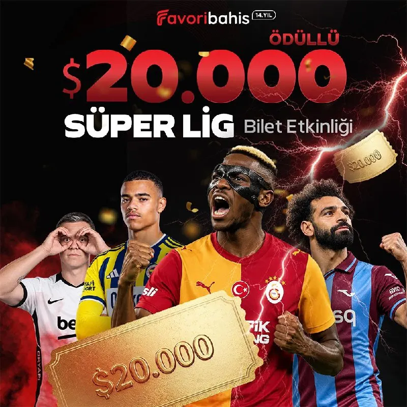 🏆 20.000$ ÖDÜLLÜ SÜPER LİG BİLET ETKİNLİĞİ! 💰 Süper Lig heyecanı şimdi 20.000$ ödülle…