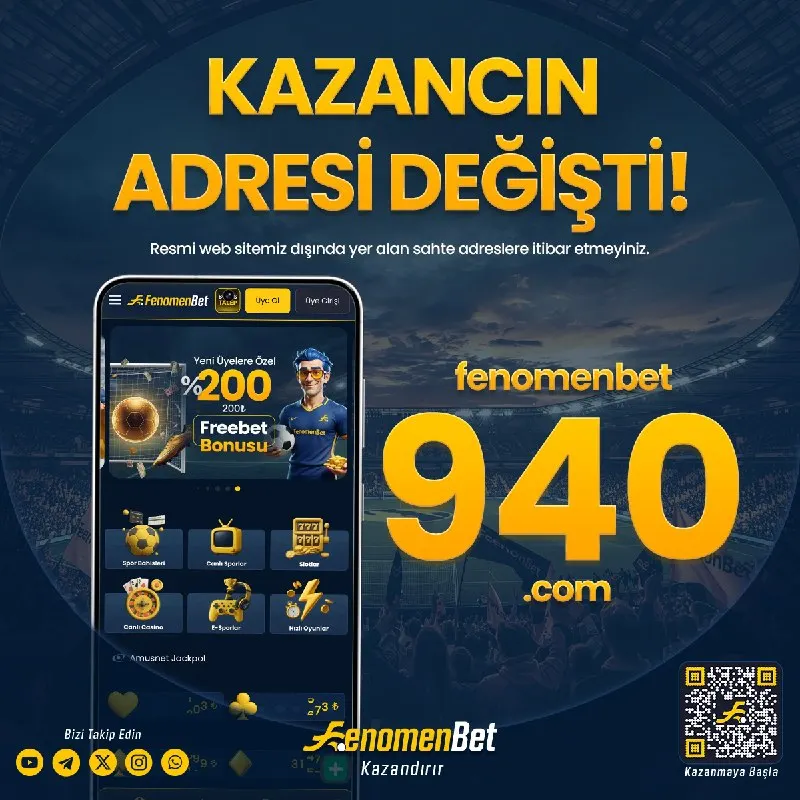 9️⃣4️⃣0️⃣ Olduk❗️ 🫶Fenomenbet giriş adresi değişti ! 👄 💪Yeni Giriş Adresimiz !…