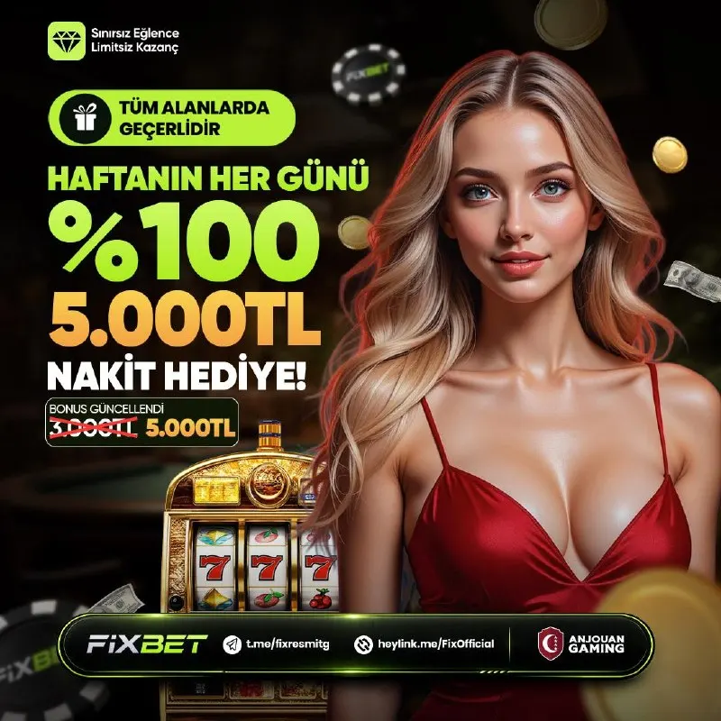 🎰 Değerli #Fixbetliler; Haftanın Her Günü, 🤑 %100 5.000 TL NAKİT Sizleri Bekliyor! 🤫 Tüm…
