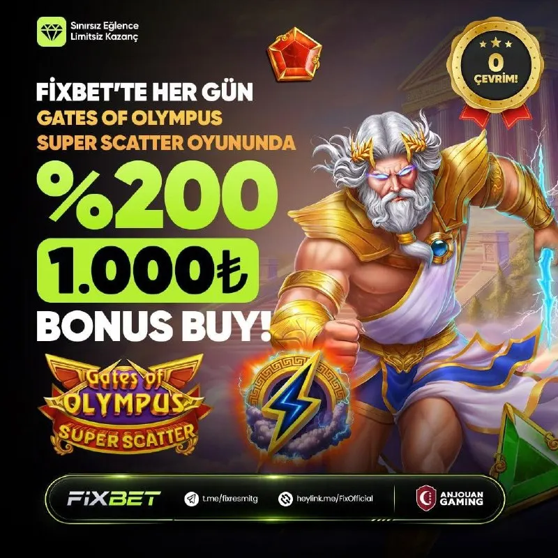 🎁 #FiXBET'TEN HERKESE ÖZEL! 🤑 %200 BONUS BUY FIRSATI 🎁 500 TL Yatır, 🎰 1.000 TL Bonus Buy…
