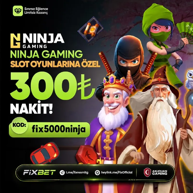 ⚔️ FİXBET'TE SINIRSIZ KOD LİMİTSİZ KAZANÇ! 💝 KOD : fix5000ninja 😈 Geçerli Alan : Ninja…