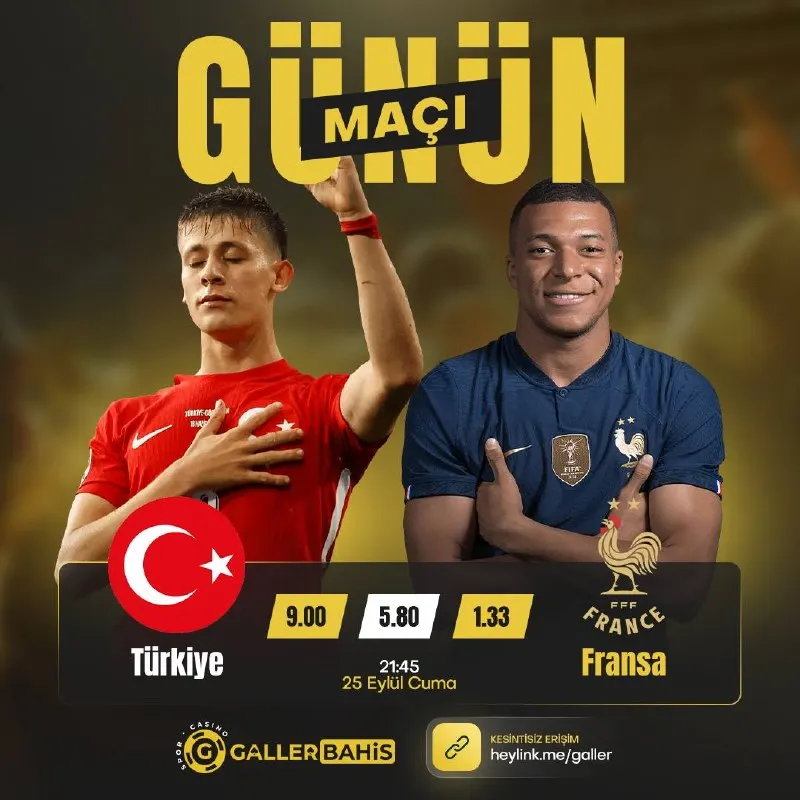 ⚡️GÜNÜN MAÇI! ⚡️ 💥 ULUSLAR LİGİ'nde bu gece ➡️ TÜRKİYE - FRANSA ⏰ Saat: 21:45 💥…