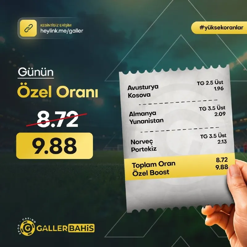 🔥 GallerBahis’te Bugün Kazanmanın Tam Zamanı! 🔥 🚀Bugün için Özel Oran: 9.88 🚀 ➡️ Normalde…