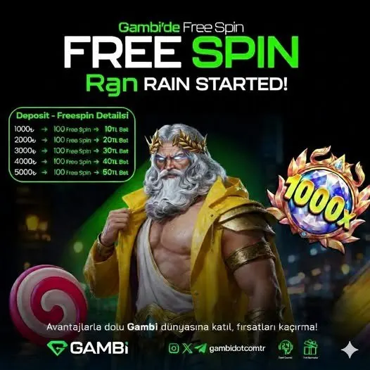 🌧 FREESPIN RAIN HAS BEGUN AT GAMBI! 🌧 💥🎰 TIME TO WIN! 🎰💥 💰 Deposit / Free Spin & Target…