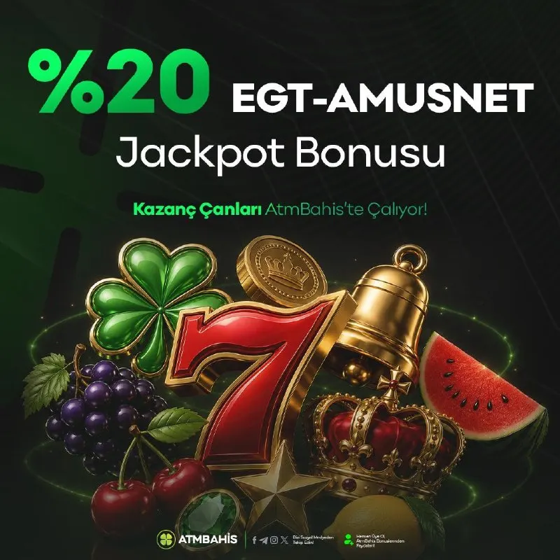 ⭐️ JACKPOT HEYECANI ATM BAHİS’TE! 🔥 JACKPOT PEŞİNDEYSEN, MASA ATM BAHİS’TE! 🎉 Amusnet ve…