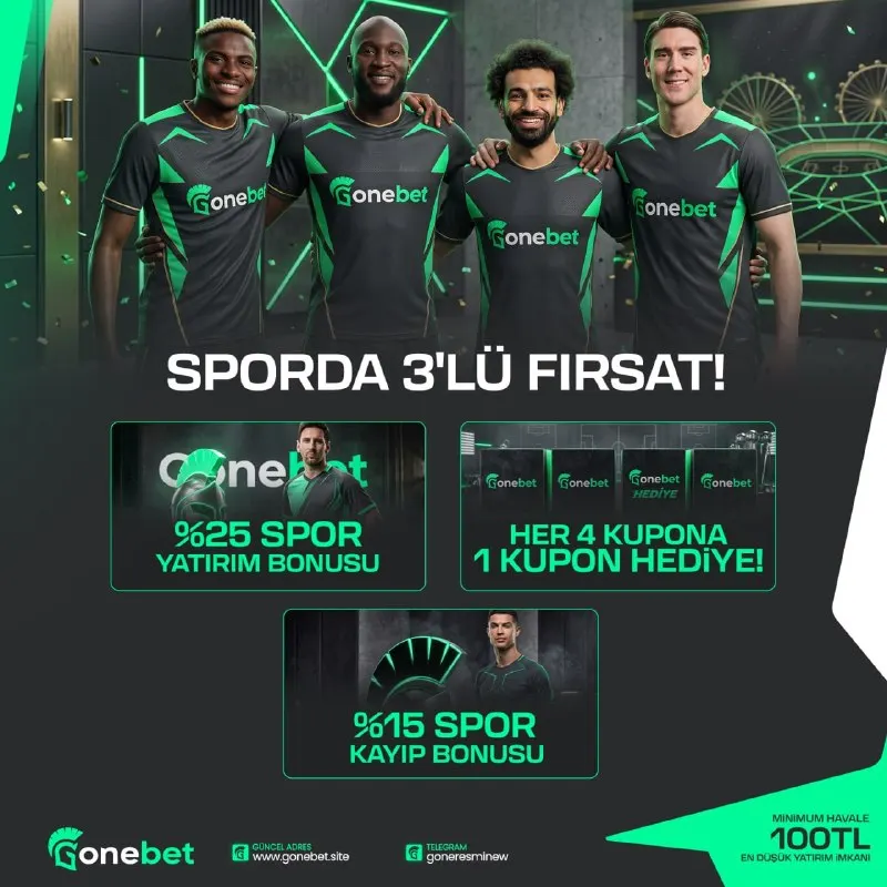 🏆 SPORDA 3 FARKLI AVANTAJ! Spor severlere özel! 🔥 🛍️ %25 Spor Yatırım Bonusu 🛍️ Her 4…