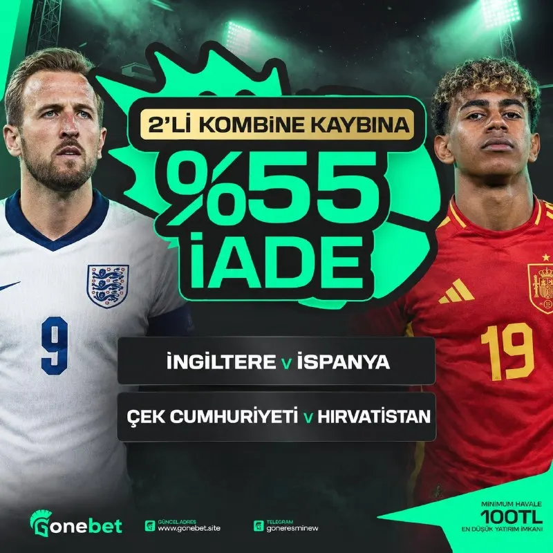 ⚡️ %55 KOMBİNE İADESİ 🔥 İspanya ve Hırvatistan maçı kazanır oyna, kaybında iadesi…