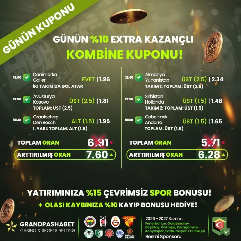 🎁🎁🎁🎁🎁 🎁🎁🎁🎁🎁🎁🎁🎁🎁 🎁🎁🎁🎁🎁 🔥GÜNÜN KOMBİNE KUPONUNA BAHİS AL %10 DAHA FAZLA KAZAN ! 🎉 Günün…