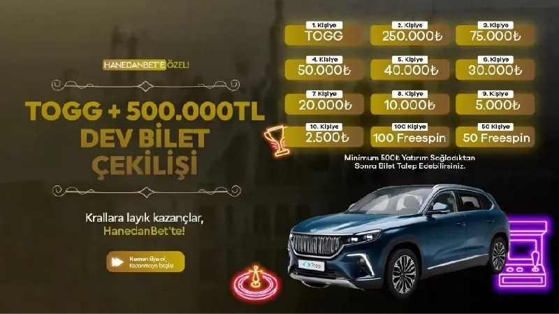 🎟️ AYLIK 500.000 ₺ ÖDÜLLÜ BİLET ETKİNLİĞİ 🎟️ 🔥 BÜYÜK ÇEKİLİŞ, BÜYÜK ÖDÜLLER! 🎯 NASIL…