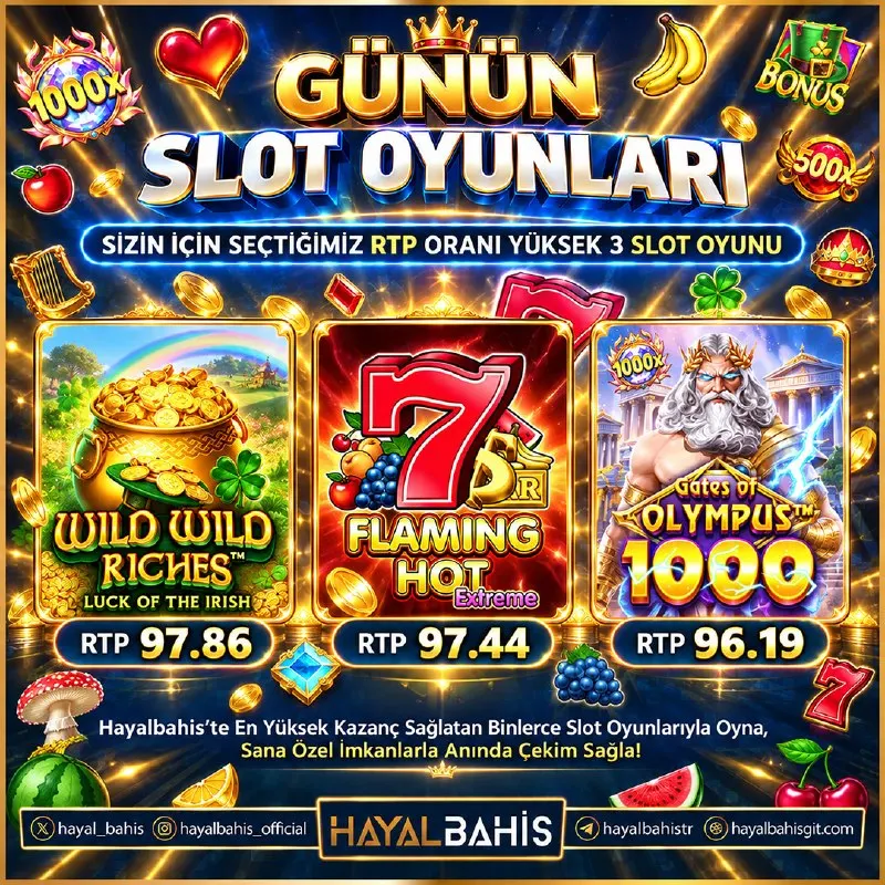 🔥 YÜKSEK RTP’Lİ SLOT SEÇKİSİ! 🔥 🍀 Wild Wild Riches — %97.86 RTP 🎰 Flaming Hot Extreme —…