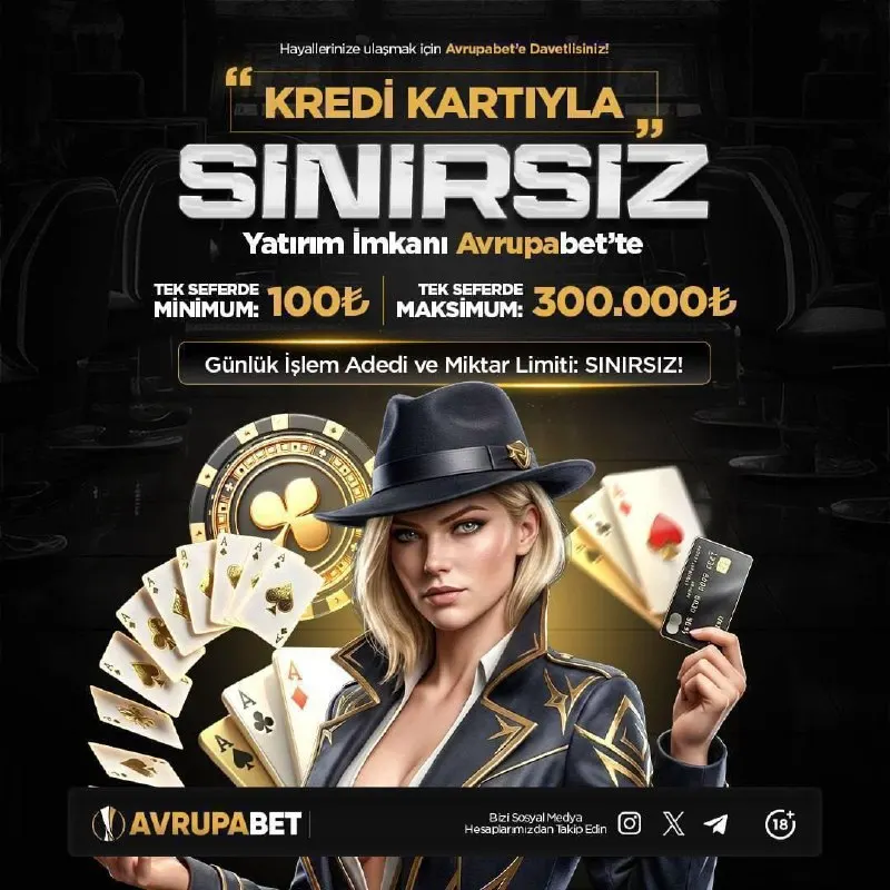 🎰 KREDİ KARTIYLA SINIRSIZ YATIRIM İMKANI AVRUPABET’TE! 💳 Kredi kartı ile yatırım dönemi…