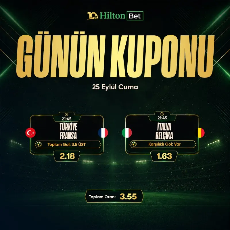 GÜNÜN KUPONU HAZIR! 💬 Günün bültenini taradık, en güvenilen 2 maçı sizlere getirdik. 🔎…