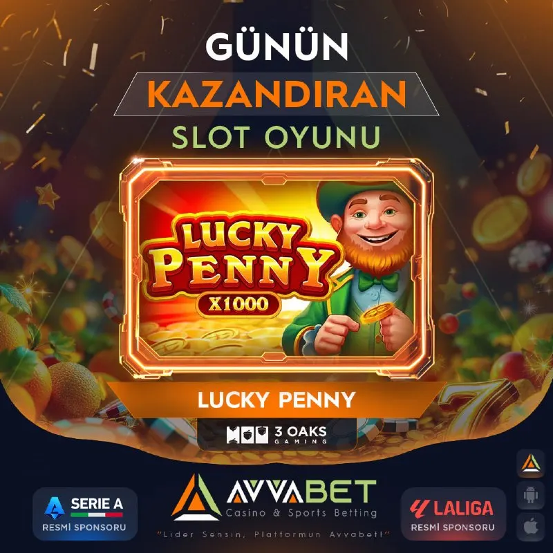 💸 GÜNÜN KAZANDIRAN OYUNU! 💸 🏛 #LuckyPenny ile oyunun kapılarını arala! 🎰 #Avvabet’le…